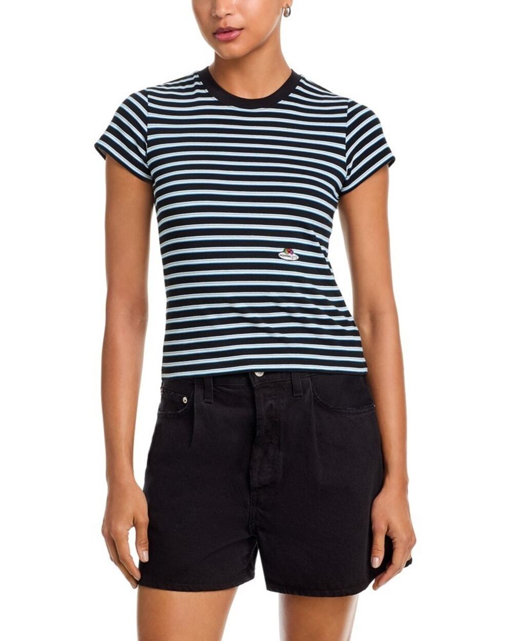 HommeGirls Striped Baby Tee Multi Size XS 3334